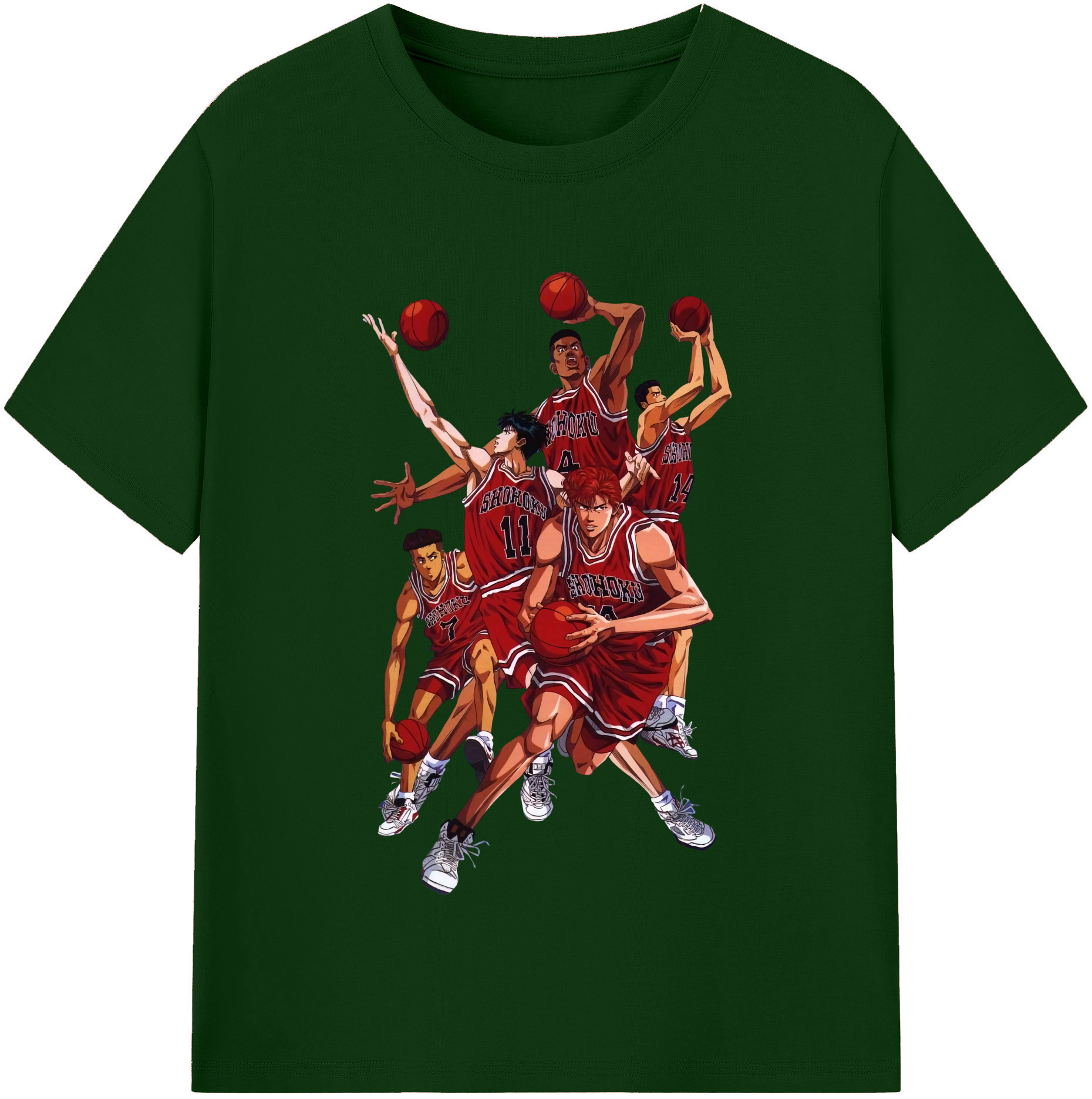 SLAM DUNK／スラムダンク 綿100％半袖Tシャツ（フロントプリント）